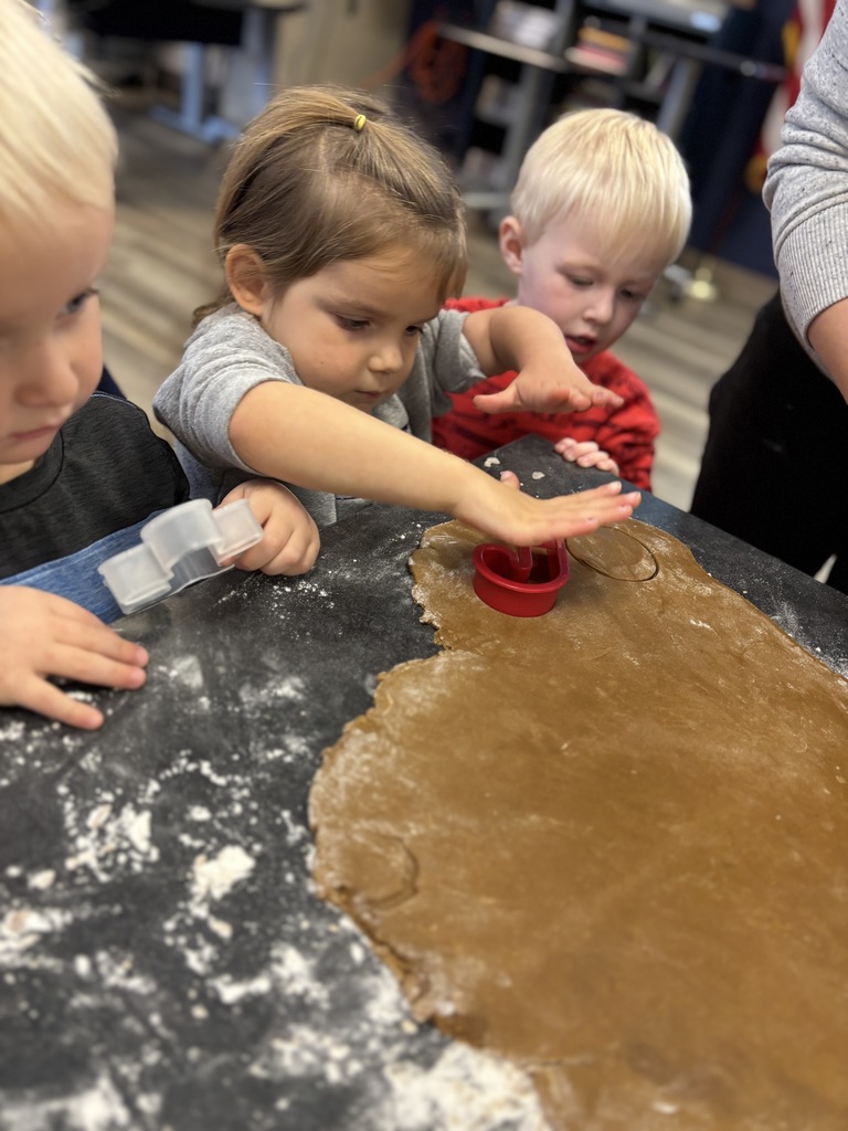 Cookie cutting with Early Learners and the culinary students
