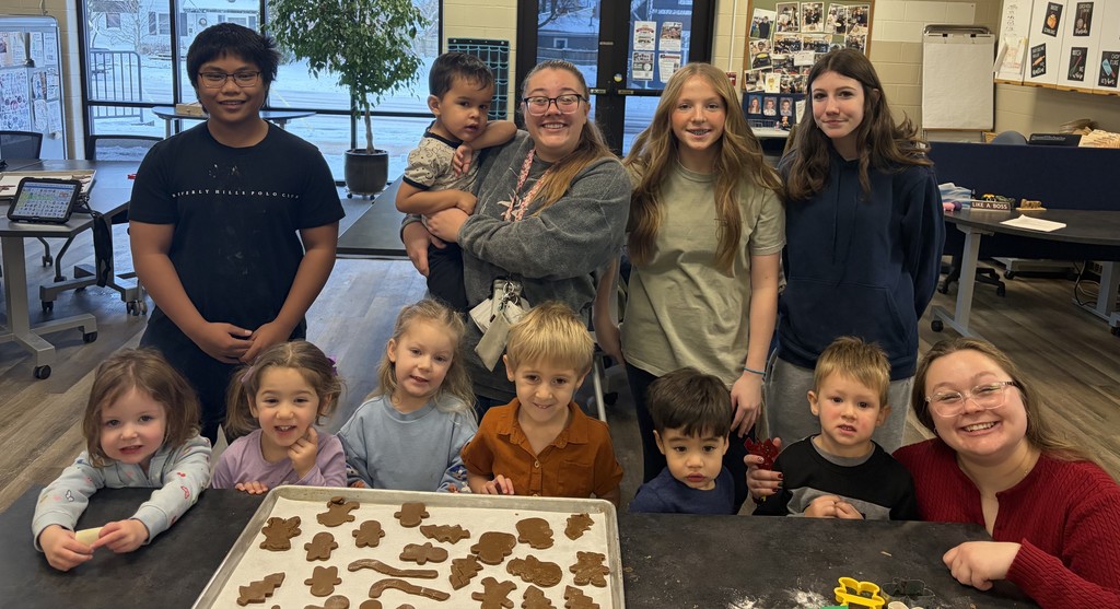Cookie cutting with Early Learners and the culinary students