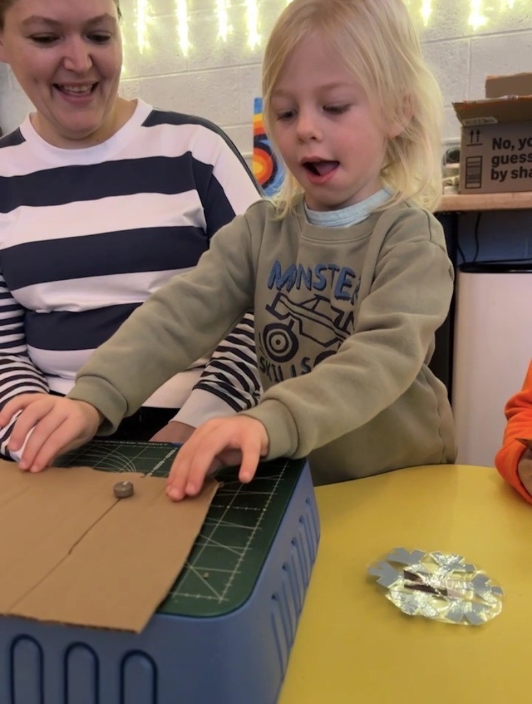 Chomp saw fun in Mrs. Eaton's classroom!