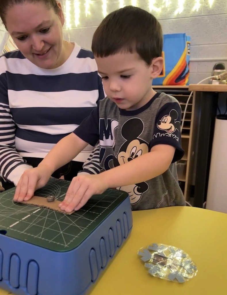 Chomp saw fun in Mrs. Eaton's classroom!