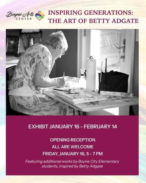 Boyne Arts Center - 4th Grade art event flyer