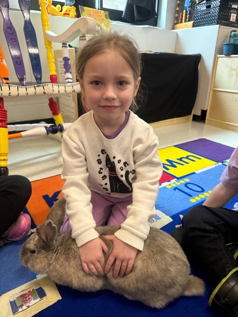 Ms. Allison's bunny, Lola, came to visit today!
