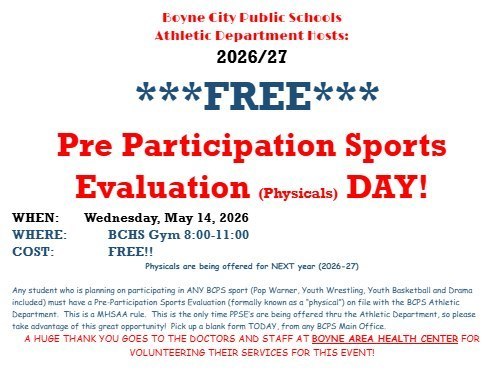Pre Participation Sports Evaluation Day