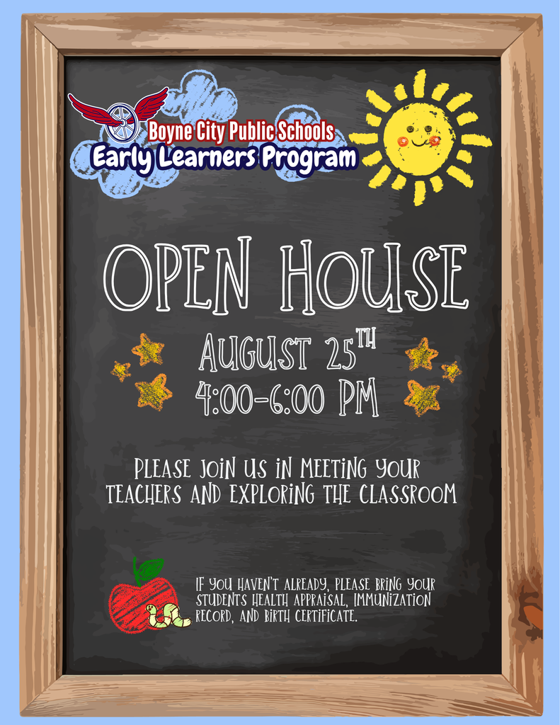 Open house flyer for the Early Learners Program