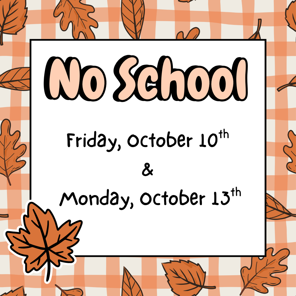 Fall Reminder Classroom Announcement in Colorful Illustrative Style