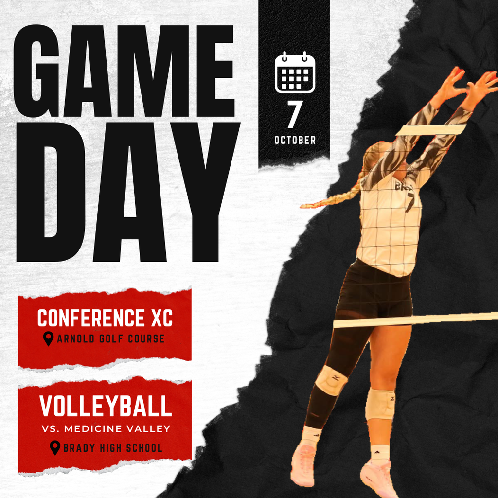 Red Black Game Day American Football Social Media Post