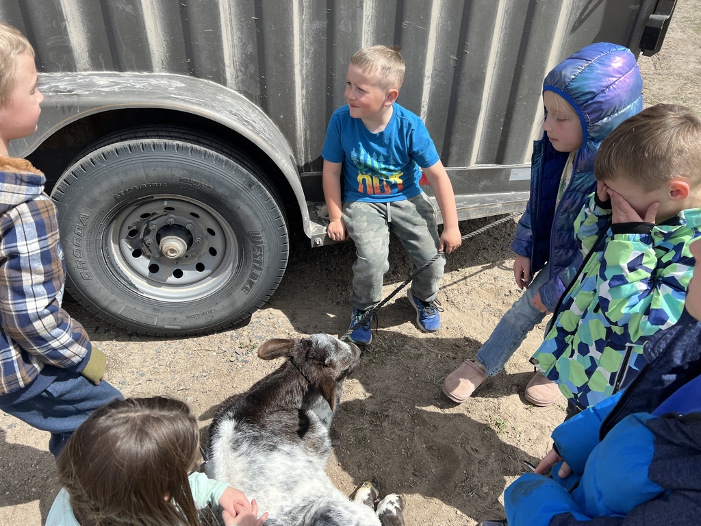 kids with farm animals 
