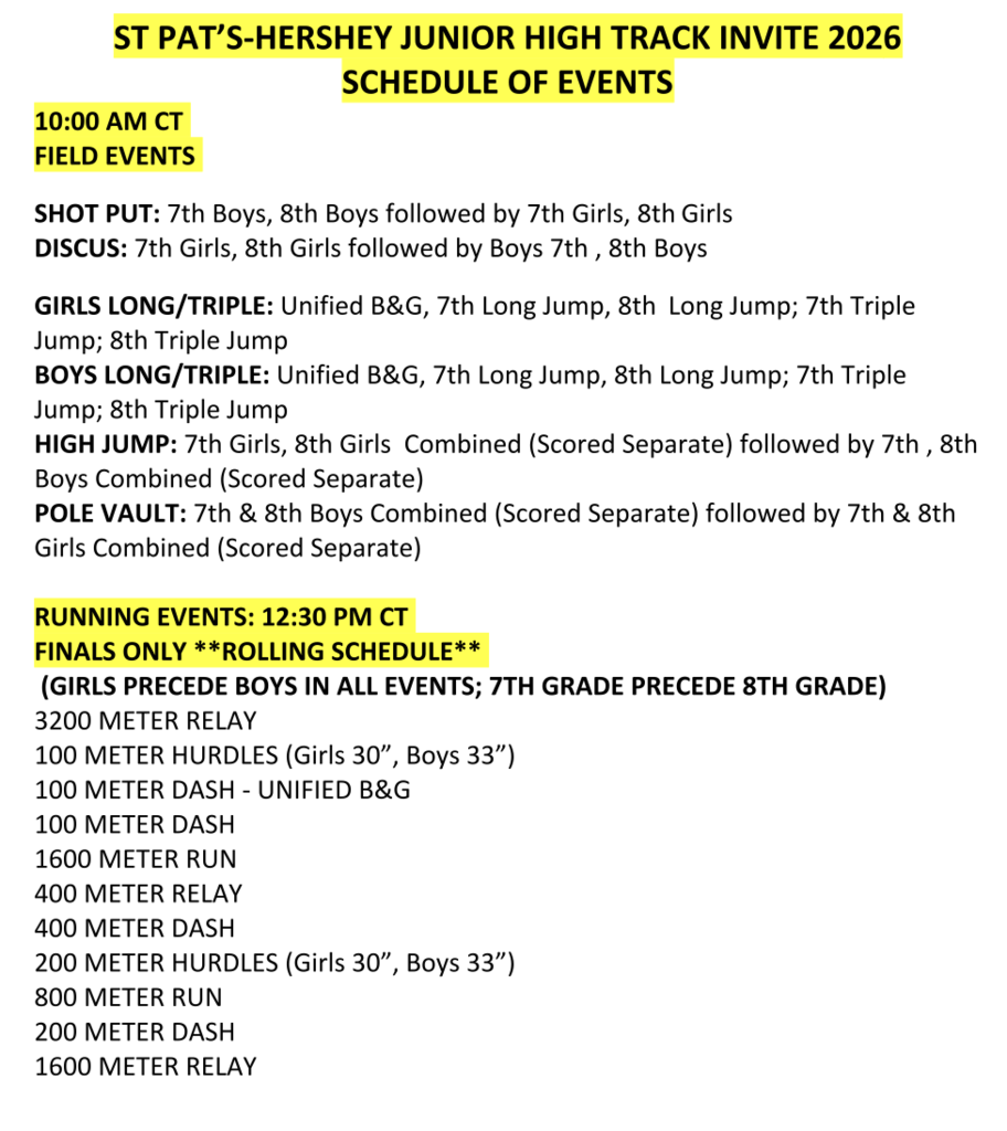 Hershey Jr. High track meet