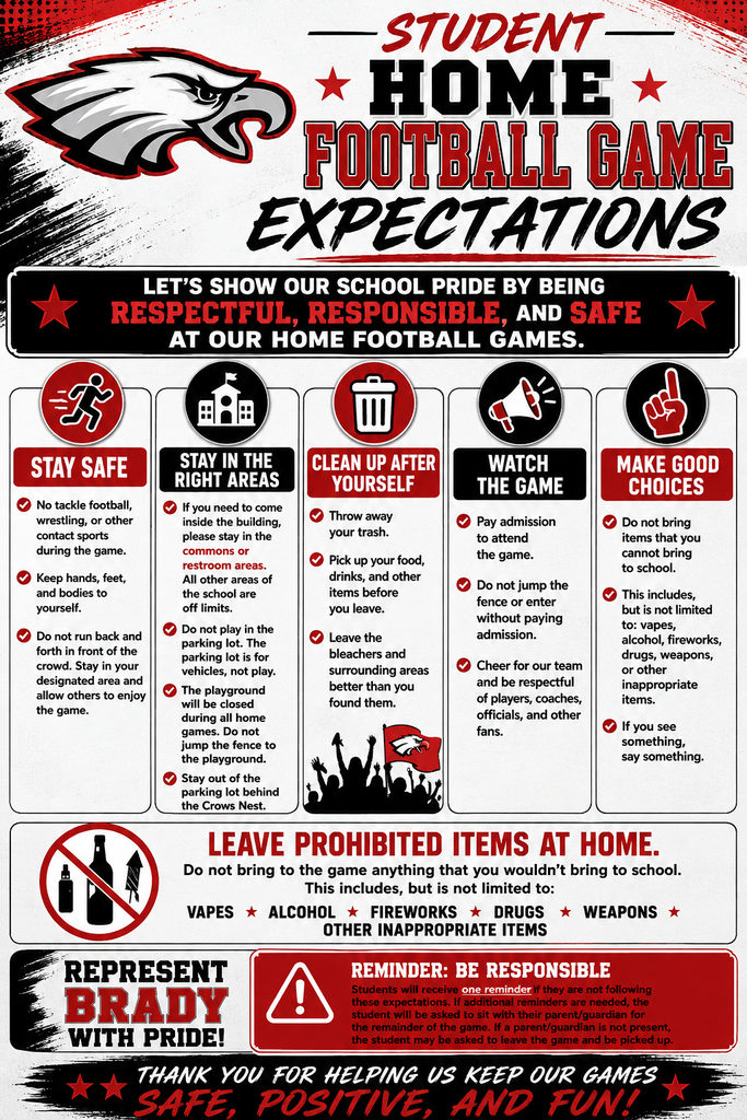 Student Home Football Game Expectations