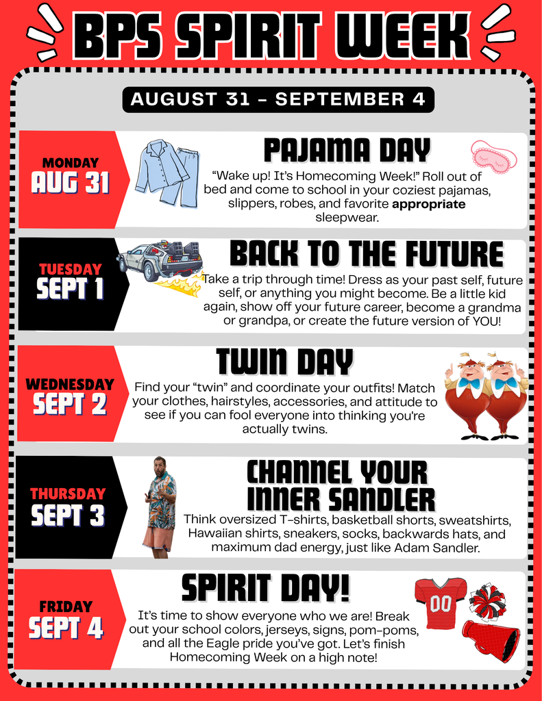 homecoming week dress up days