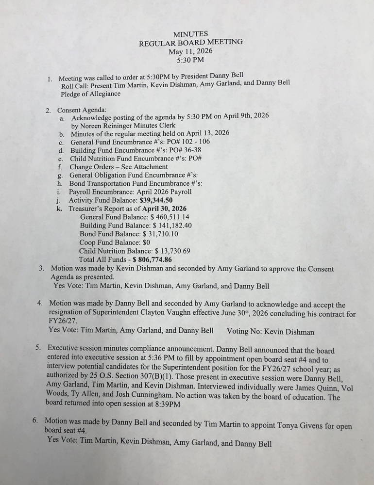 May 11, 2026 Board Minutes-page 1