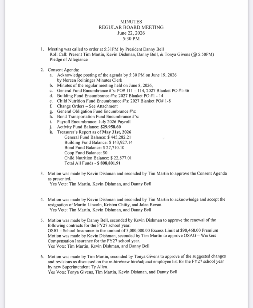 Board Minted for June 23, 2026 - Page 1