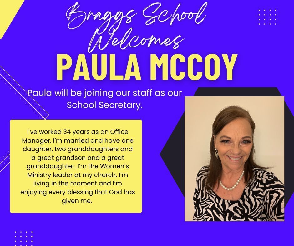 Welcome, Mrs. Paula McCoy!