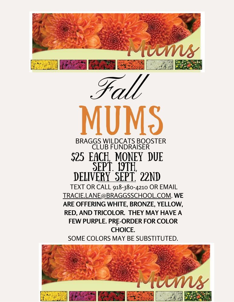Braggs Booster Club Mum Sale