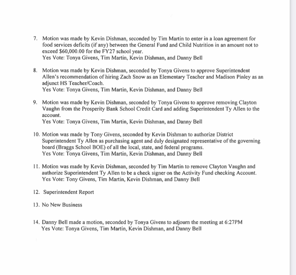 oard Minutes for June 22, 2026 - Page 2