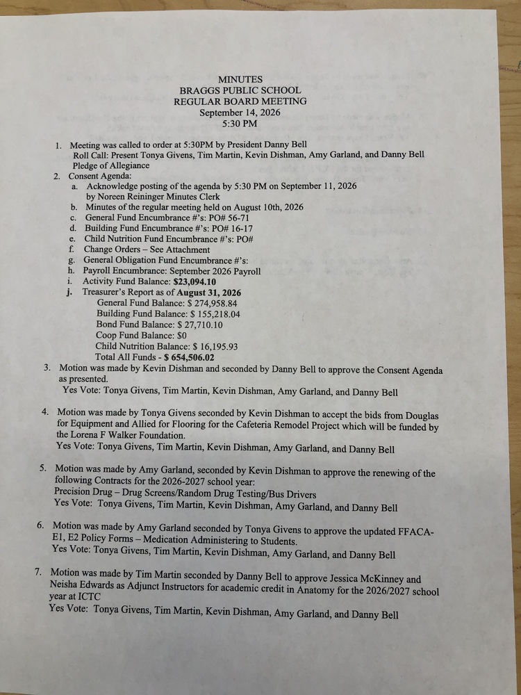 September 2026 Board Minutes Page 1