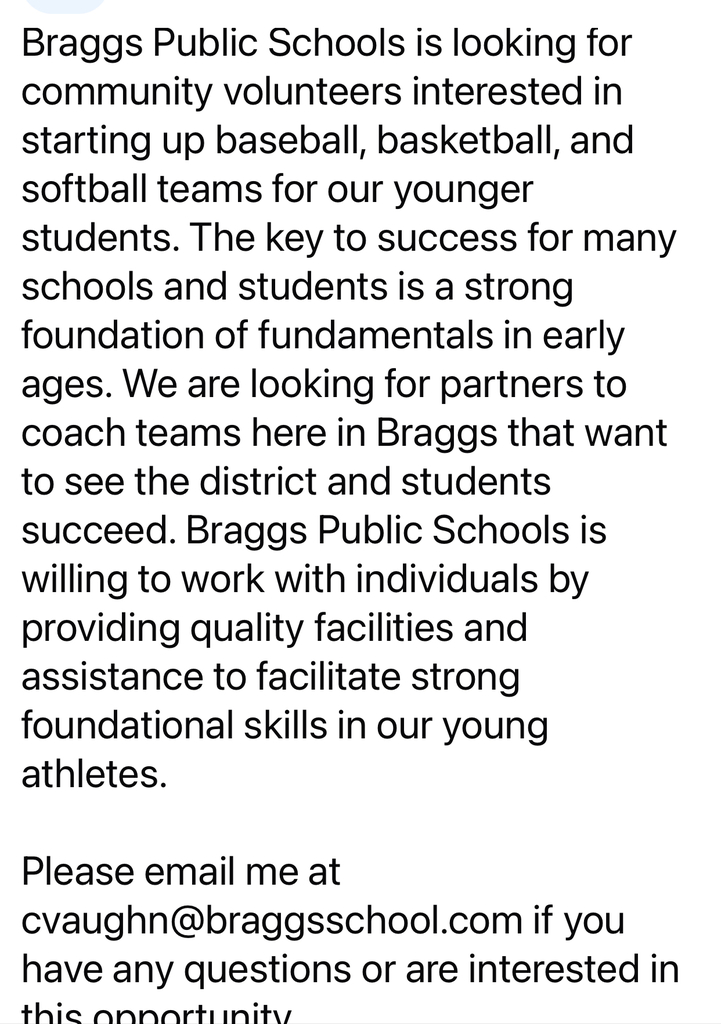 Volunteers needed to coach sports for younger students