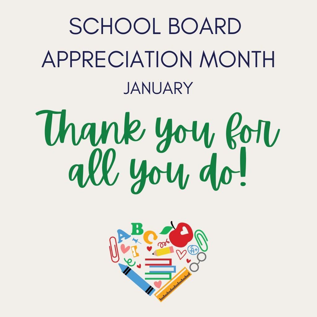 School Board Appreciation Month - January Graphic