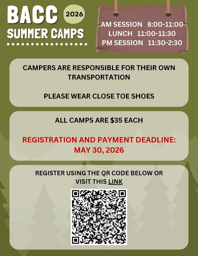 2026 BACC Summer Camp Flyer