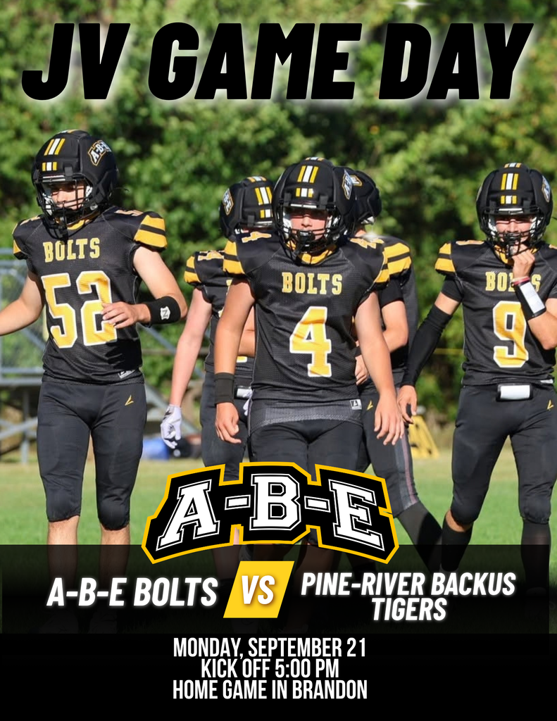 JV Football today vs. Pine-River Backup