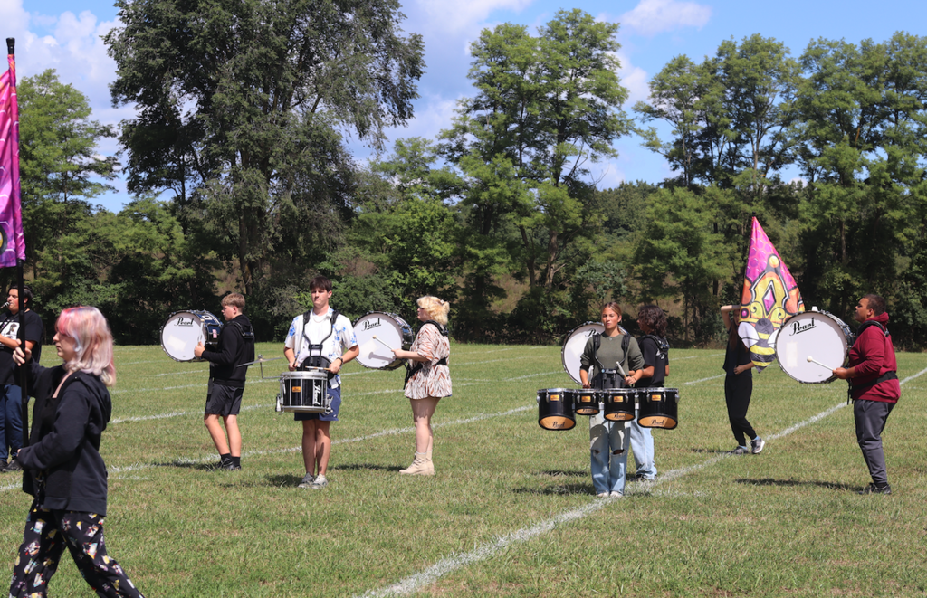 marching band practicing
