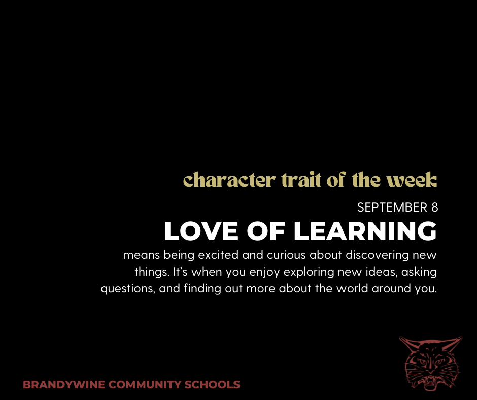 love of learning character trait of the week