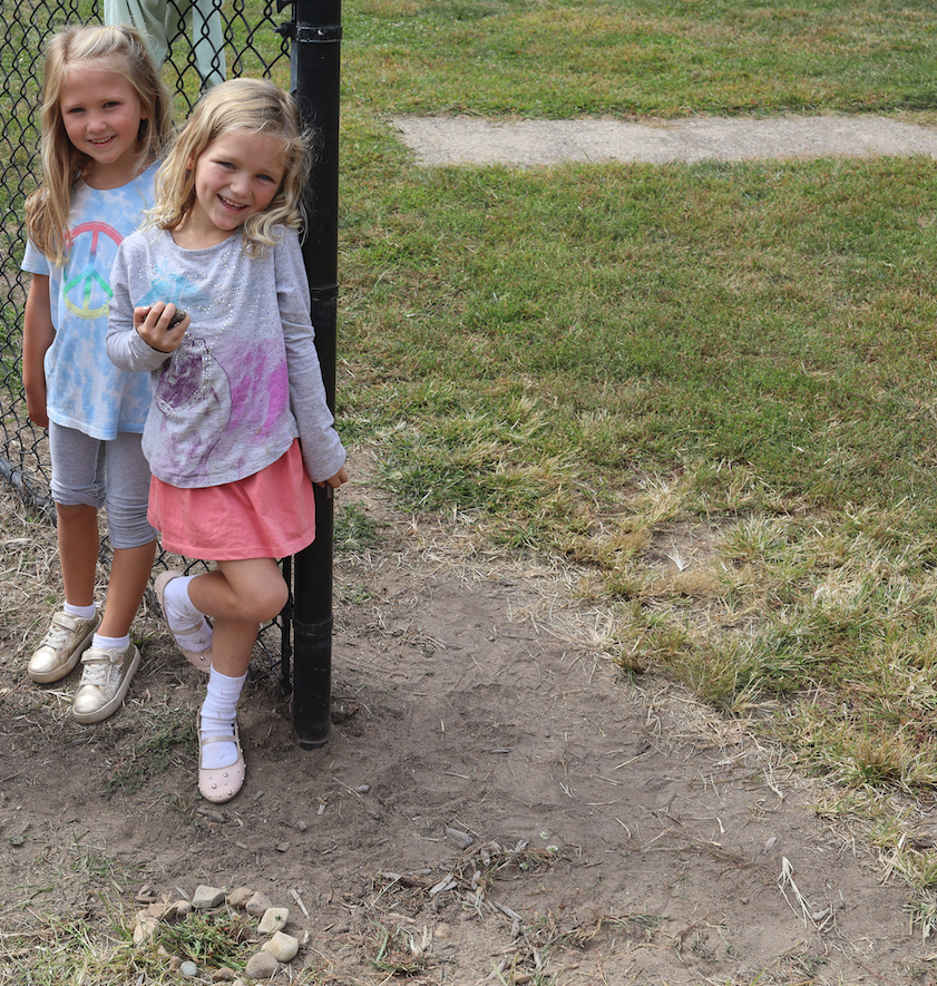 two little girls at recess