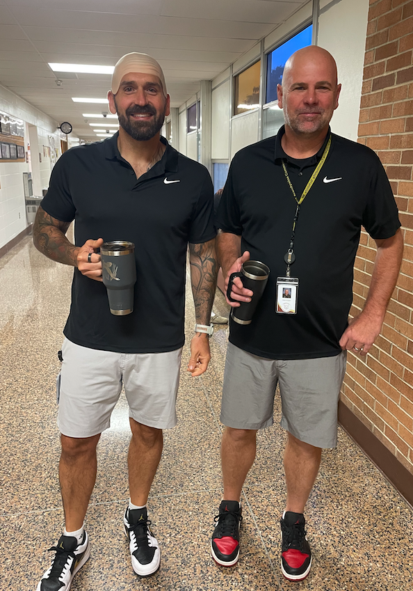 two teachers dressed alike