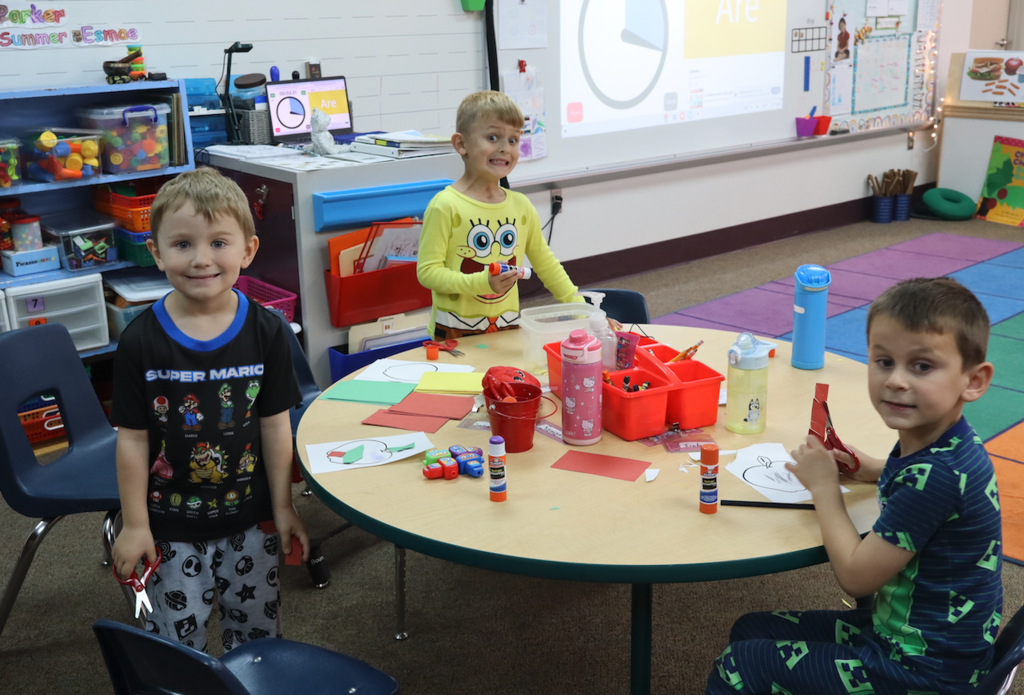 group of kids in pajamas