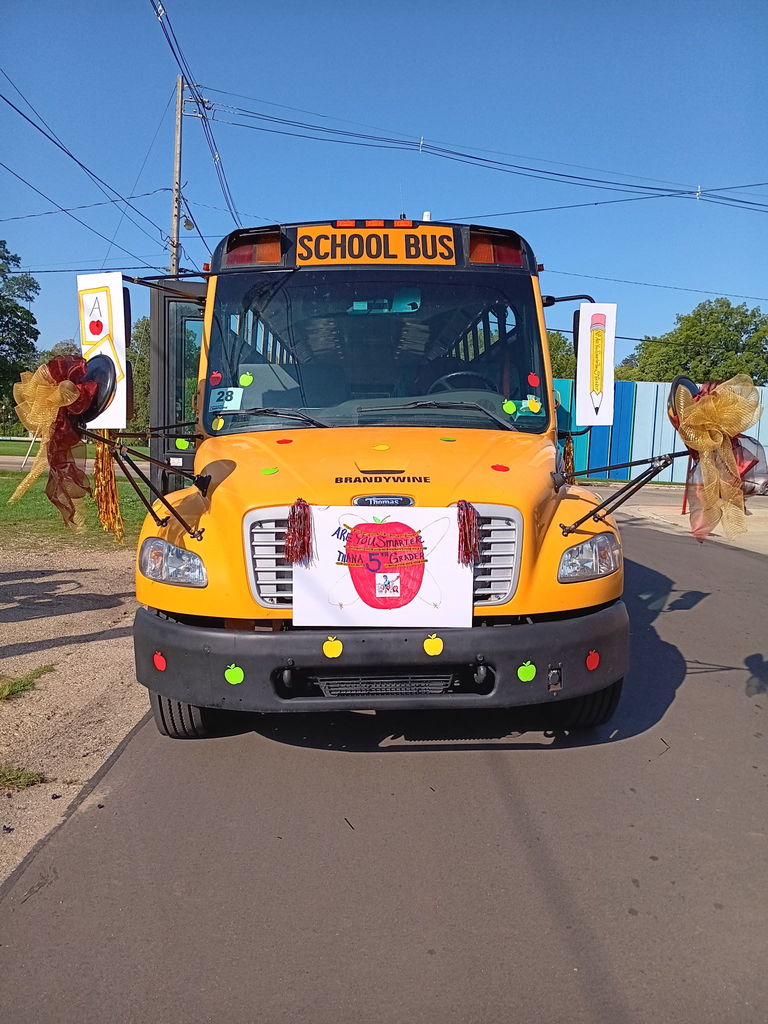 front of the school bus