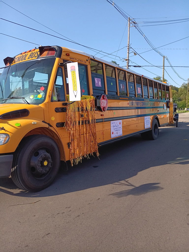 full side view of the school bus