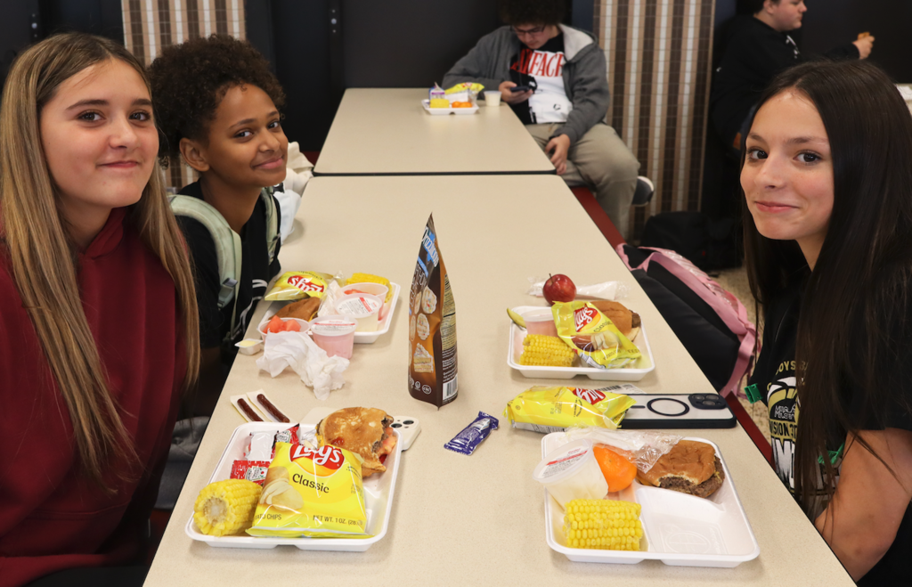 girls at lunch table
