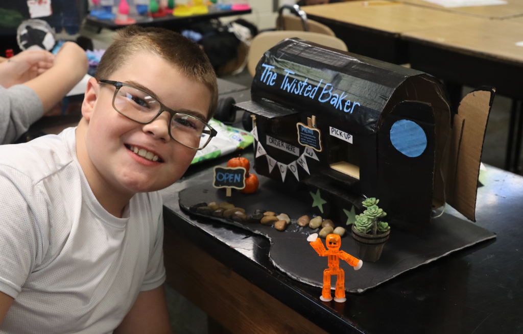 boy with food truck