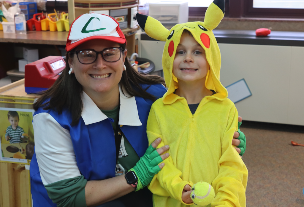 parent and student dressed up