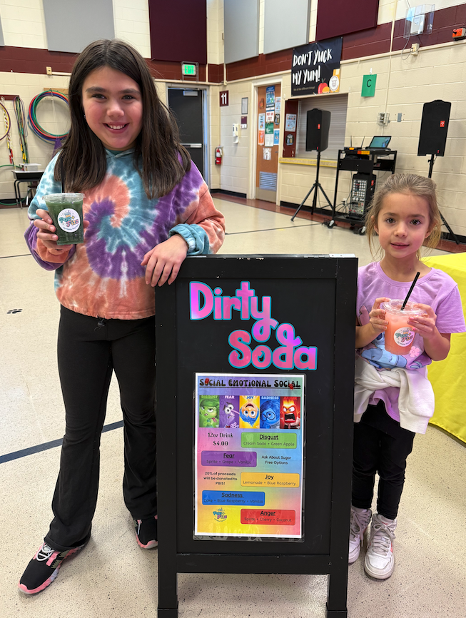 two kids with dirty sodas