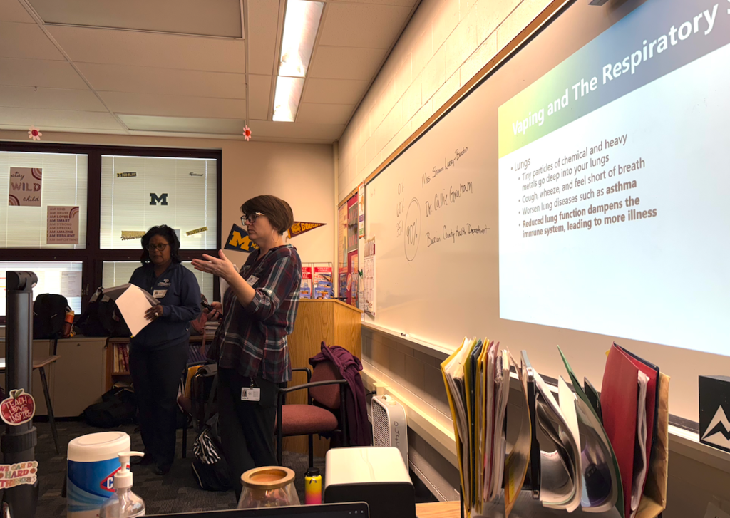 presenters in front of class