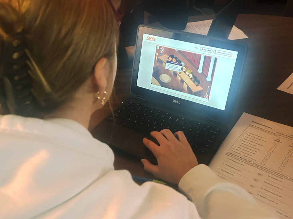 students using computers