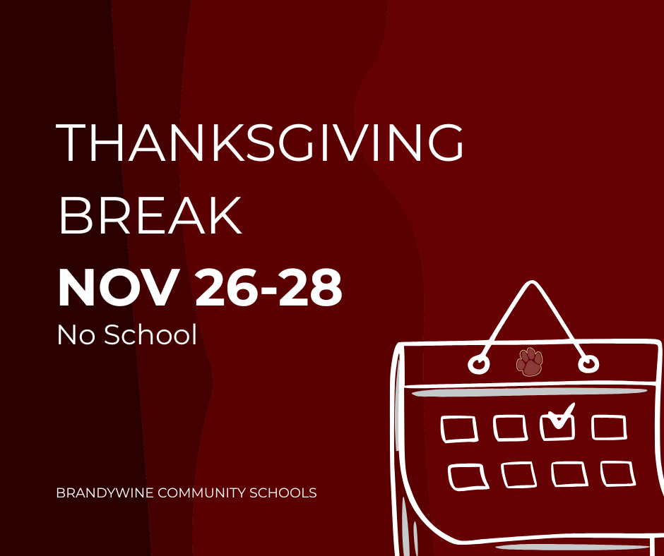 no school for Thanksgiving break November 26-28