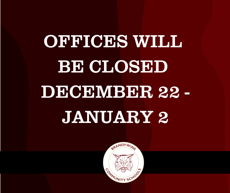 offices will be closed December 22 - January 2