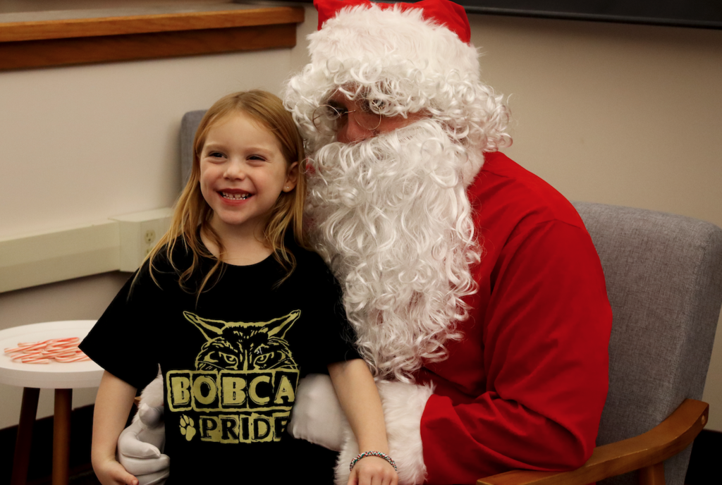 little girl with Santa