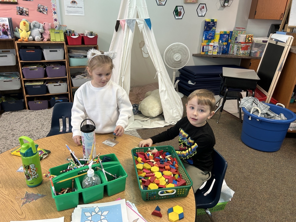 student at centers table