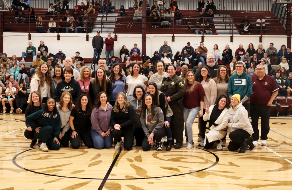 entire group of girls basketball teams together