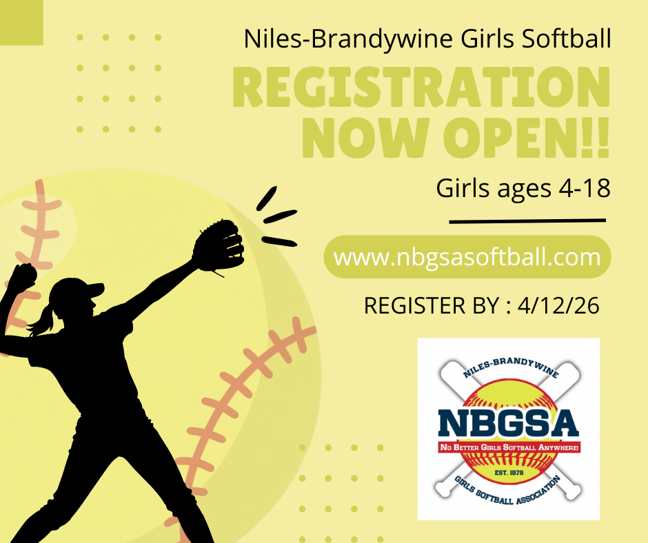 niles-brandywine girls softball registration now open