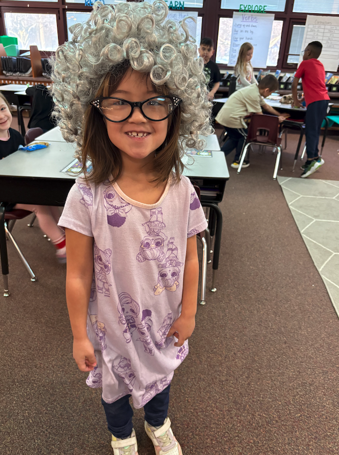 little girls dressed as old woman