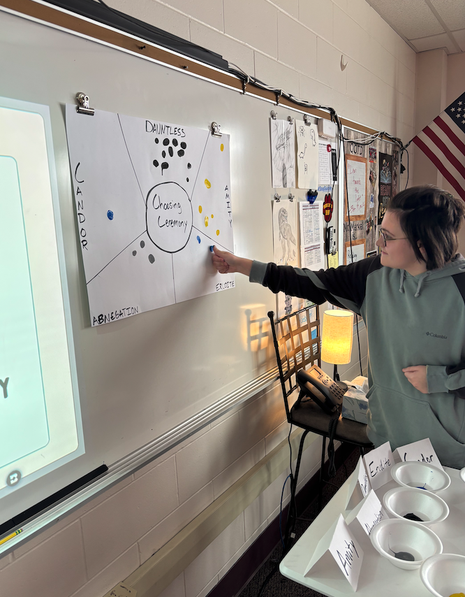 student at whiteboard