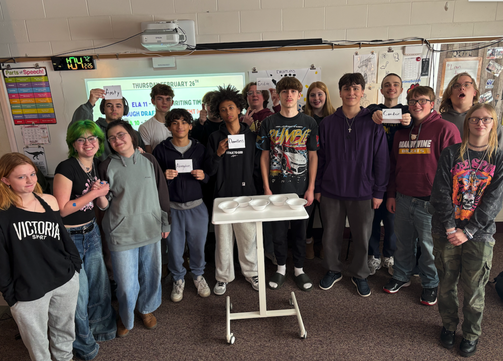 group of students in class