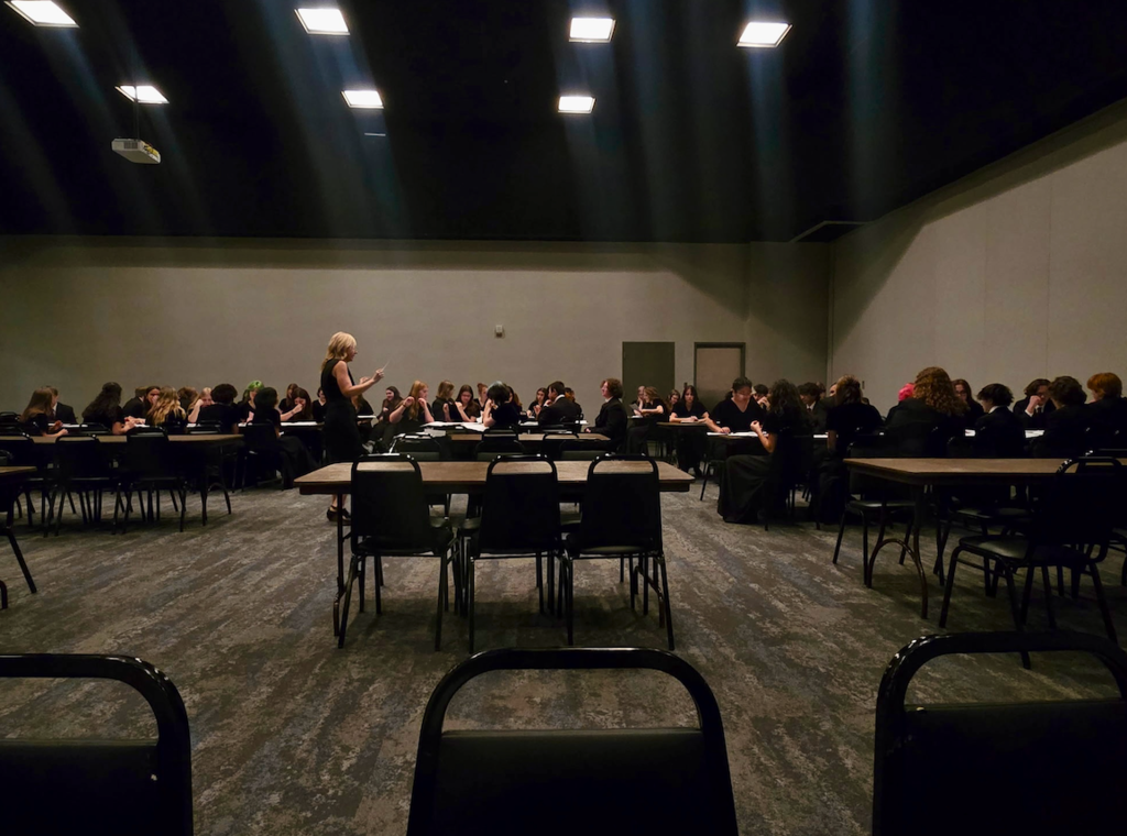 band in room rehearsing