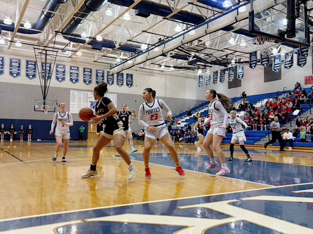 girls playing basketball