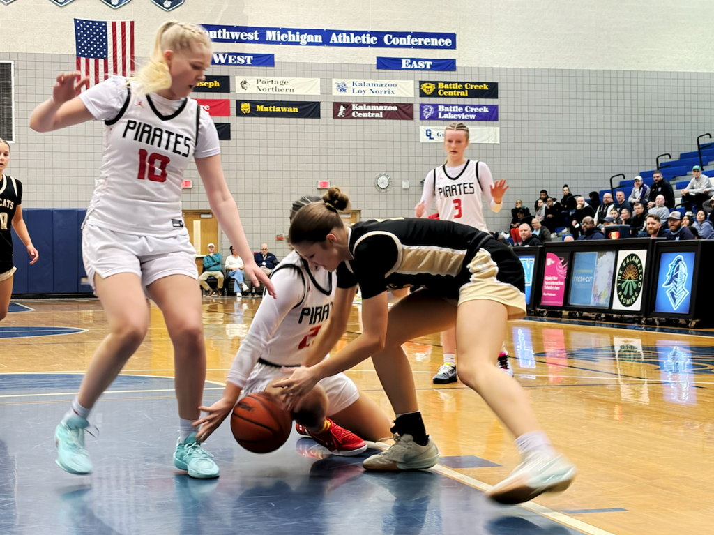 girls playing basketball