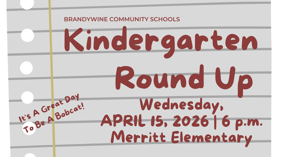 kindergarten round up April 15, 2026 6 p.m. at Merritt Elementary